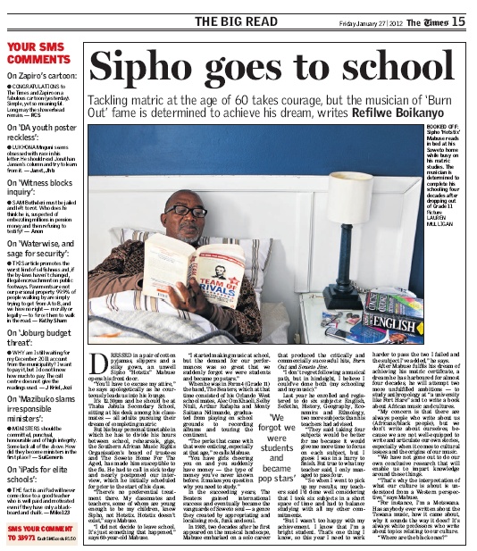 Sipho goes to school